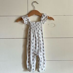 Janie and Jack White Floral Romper